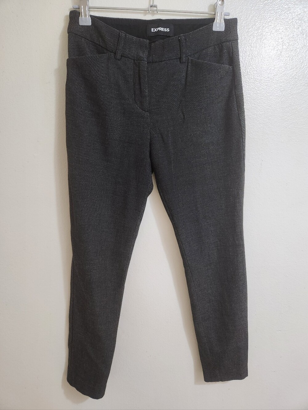 Express Women's Dark Gray Slim Dress Pants
